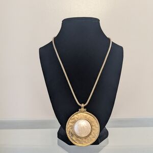 Chico's Vintage Reversible Pendant Medallion Necklace